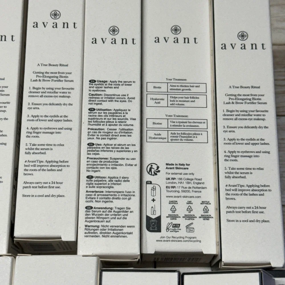 24 Avant Pro-Elongating Biotin Lash & Brow Fortifier Serum Unisex 3ml 0.1oz New